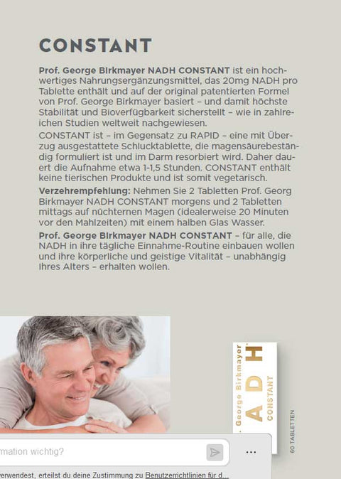 NADH CONSTANT Dr.Birkmayer